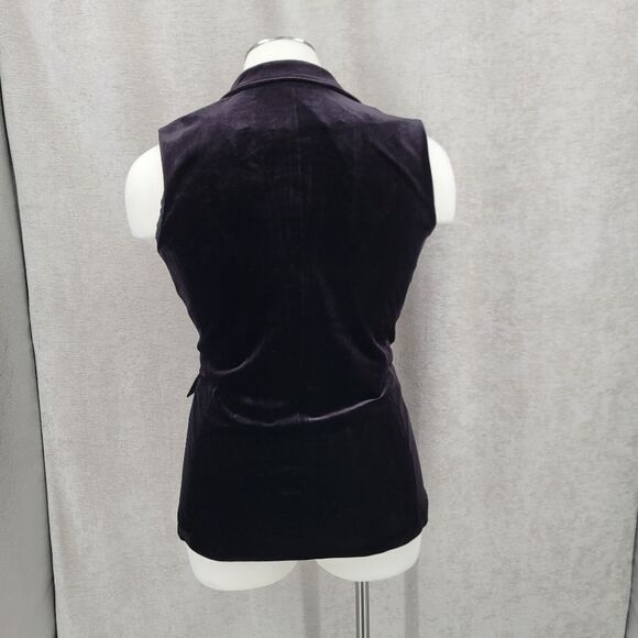 Coldwater Creek Black Velvet Vest Single Breasted Women's Plus Size 16 - Picture 7 of 13